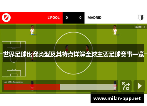 世界足球比赛类型及其特点详解全球主要足球赛事一览